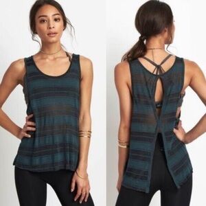 Free People Movement Shasta Striped Green Women's Top